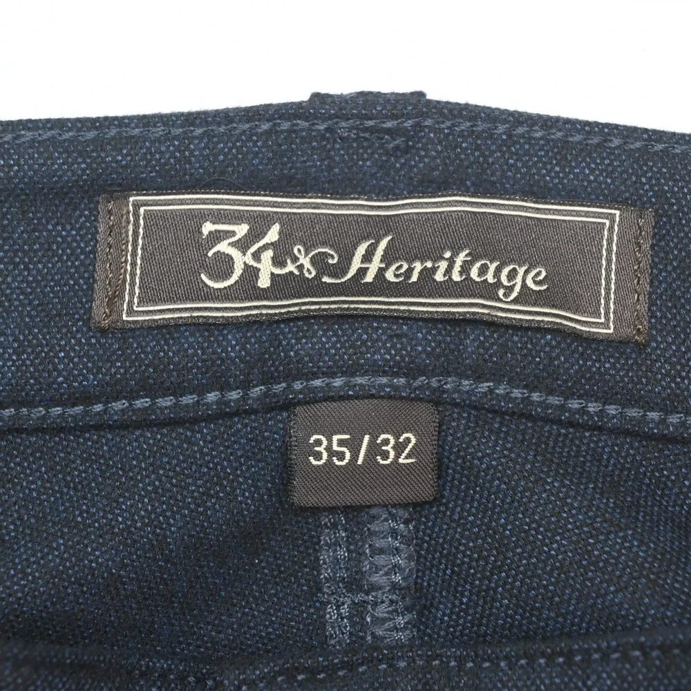 34 Heritage 35x32 Navy Knit Stretch Charisma Comfort Rise Classic Straight Jeans
